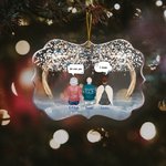 Personalised We Miss You We Know Irregular Shape Acrylic Ornament Christmas Memorial Gift for Family Friends