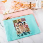 Personalised Eras Tour Poster Photos Cotton Linen Cosmetic Bag with Zipper Christmas Wedding Mother's Day Gift for Friends Sisters Bridesmaids Mom