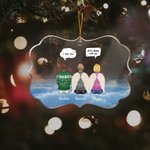 Personalised We Miss You We're Always With You Irregular Shape Acrylic Ornament Christmas Memorial Gift for Family Friends