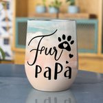 Gepersonaliseerd Spelen met mijn harige vrienden onder de esdoorn wijn Tumbler Food Grade roestvrij staal Verjaardag Kerstcadeau voor hondenliefhebber