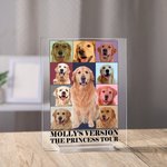 Gepersonaliseerde Eras Tour Poster Foto's Acryl Plaquette Desk Decoratie Kerst Verjaardag Gift voor Vrienden Familie Pet Lovers