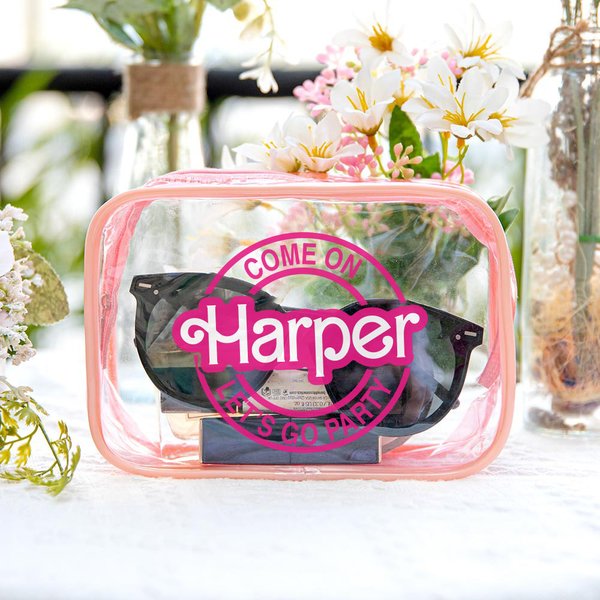 Doll Inspired Clear Makeup Cosmetic Bag