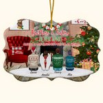 Personalised Brothers and Sisters Never Apart Ceramic Ornament with Names Christmas Gift for Family Brothers Sisters