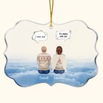 Personalised We Miss You We're Always With You Irregular Shape Acrylic Ornament Christmas Memorial Gift for Family Friends