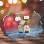 Personalised We Miss You We're Always With You Irregular Shape Acrylic Ornament Christmas Memorial Gift for Family Friends