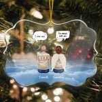 Personalised We Miss You We're Always With You Irregular Shape Acrylic Ornament Christmas Memorial Gift for Family Friends