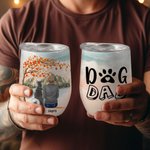 Gepersonaliseerd Spelen met mijn harige vrienden onder de esdoorn wijn Tumbler Food Grade roestvrij staal Verjaardag Kerstcadeau voor hondenliefhebber