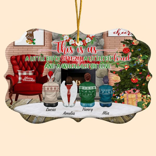 Henkilökohtainen takka Tämä on meille Keraaminen koriste nimillä Joulu Muistolahja Perheelle Veljet Siskot