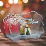 Personalised Your Wings Were Ready But Our Hearts Were Not Irregular Shape Acrylic Ornament Christmas Memorial Gift for Family Friends