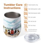 Personalized Enjoy The Natural Scenery Together with Dogs Wine Tumbler Food Grade Stainless Steel Birthday Christmas Gift for Dog Lovers