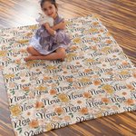 Couverture pour bébé personnalisée avec nom et motif floral vintage Cadeau de douche pour nouveau-né et enfant