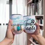 Personalized Enjoy The Natural Scenery Together with Fur Babies Wine Tumbler Food Grade Stainless Steel Birthday Christmas Gift for Dog Lovers