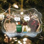 Personalisierte Ich vermisse dich ich weiß, unregelmäßige Form Acryl hängenden Ornament Memorial Geschenk für Familie