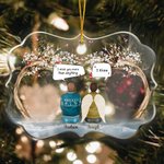 Personalisierte Ich vermisse dich mehr als alles, was ich weiß unregelmäßige Form Acryl Ornament Weihnachten Erinnerung Geschenk für Familie Freunde