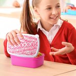 Poupée Princesse Rose Personnalisée Lunch Box avec Nom Cadeau d'Anniversaire pour les Enfants