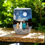 Vaso de Vino de Acero Inoxidable de 12oz Personalizado Perro Mamá Papá Cielo Estrellado Cumpleaños Regalo de Navidad para los Amantes de los Perros