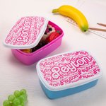 Poupée Princesse Rose Personnalisée Lunch Box avec Nom Cadeau d'Anniversaire pour les Enfants