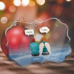 Personalized I Miss You I Know Irregular Shape Acrylic Ornament Christmas Memorial Gift for Family Friends