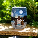 Personalizzato Enjoy The Starry Sky Together with Fur Babies Wine Tumbler in acciaio inox per alimenti Regalo di Natale per gli amanti dei cani