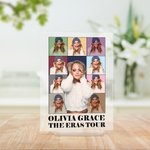 Gepersonaliseerde Eras Tour Poster Foto's Acryl Plaquette Desk Decoratie Kerst Verjaardag Gift voor Vrienden Familie Pet Lovers