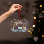 Personalisierte Kardinäle Ihre Flügel waren bereit, aber mein Herz war nicht unregelmäßige Form Acryl Ornament mit Namen 2-6 Personen Memorial Geschen