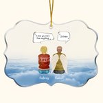 Personalized We Miss You More Than Anything We Know Irregular Shape Acrylic Ornament Christmas Memorial Gift for Family Friends