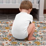 Couverture pour bébé personnalisée avec nom et motif floral vintage Cadeau de douche pour nouveau-né et enfant