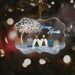 Personalised Your Wings Were Ready But Our Hearts Were Not Irregular Shape Acrylic Ornament Christmas Memorial Gift for Family Friends