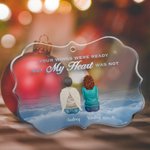 Personalizado Your Wings Were Ready But My Heart Was Not Ornamento acrílico de forma irregular Regalo de Navidad conmemorativo para amigos de la famil