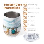 Personalized Enjoy The Natural Scenery Together with Fur Babies Wine Tumbler Food Grade Stainless Steel Birthday Christmas Gift for Dog Lovers