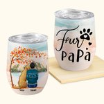 Gepersonaliseerd Spelen met mijn harige vrienden onder de esdoorn wijn Tumbler Food Grade roestvrij staal Verjaardag Kerstcadeau voor hondenliefhebber