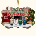 Personalized Life Is Better With Brothers & Sisters Ceramic Ornament with Names Christmas Gift for Family Brothers Sisters