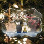 Personalisierte Kardinäle Ihre Flügel waren bereit, aber mein Herz war nicht unregelmäßige Form Acryl Ornament mit Namen 2-6 Personen Memorial Geschen