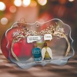 Personalisierte Ich vermisse dich mehr als alles, was ich weiß unregelmäßige Form Acryl Ornament Weihnachten Erinnerung Geschenk für Familie Freunde