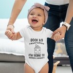 Personalized Book My Reservation Newborn Onesie Baby Announcement Bodysuit Funny Romper Newborn Gift Baby Shower Gift