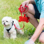 Personalisierte Knochen geformt Hund Poop Bag Dispenser Abfallbeutelhalter mit Namen Geschenk für Hundeliebhaber