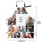 Gepersonaliseerd 11 Foto's Collagepatroon Waterdicht Schort met Verstelbare Riemen en Grote Zak Kerstcadeau Verjaardagscadeau voor Kookliefhebber Fami