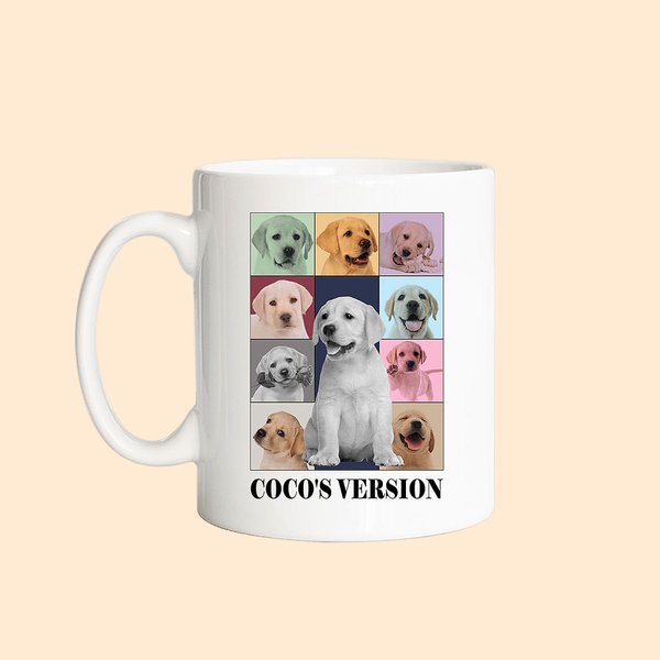 Tazza personalizzata Eras Tour Poster Style 11oz Regalo di Natale per amici, famiglia e amanti degli animali domestici