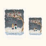 Placa acrílica personalizada In Loving Memory Of Those Who Are Forever In My Heart Cardinals 2-6 personas Inauguración de la casa Regalo conmemorativo