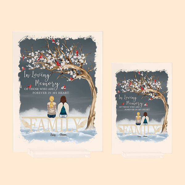 Gepersonaliseerde In Liefdevolle Herinnering Van Degenen Die Voor Altijd In Mijn Hart Zijn Acryl Plaquette Kerst Gedenkgeschenk voor Familie Vrienden