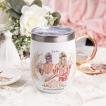 Personalizzato Will You Be My Bridesmaid 12 oz Wine Tumbler Bachelorette Party Favor Wedding Gift for Bridesmaids (Regalo di nozze per damigelle d'ono