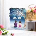 Personalised We Miss You I'm Always With You Thick Cloud Acrylic Plaque with Names and Speech Christmas Memorial Gift for Family Friends