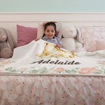Couverture personnalisée Just A Girl Who Loves Giraffe Floral Blanket with Name Birthday Gift for Girls (Une fille qui aime la girafe, cadeau d'annive