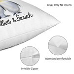 Coussin personnalisé pour les pingouins qui trouvent leur partenaire et qui restent ensemble pour toujours Coussin jeté Cadeau d'anniversaire de Noël Cadeau de Saint-Valentin pour un couple