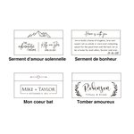 Boîte à bagues Étui en Bois double bagues Personnalisé avec Nom et Texte pour 2 Bagues