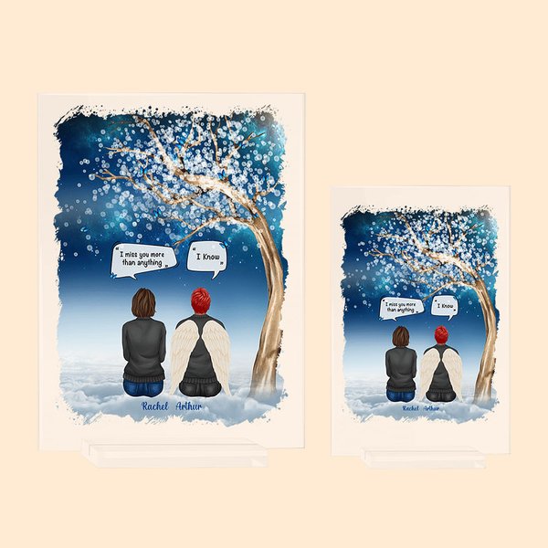 Personalized We Miss You More Than Anything I Know Little Butterflies Acrylic Plaque Memorial Gift for Family Friends