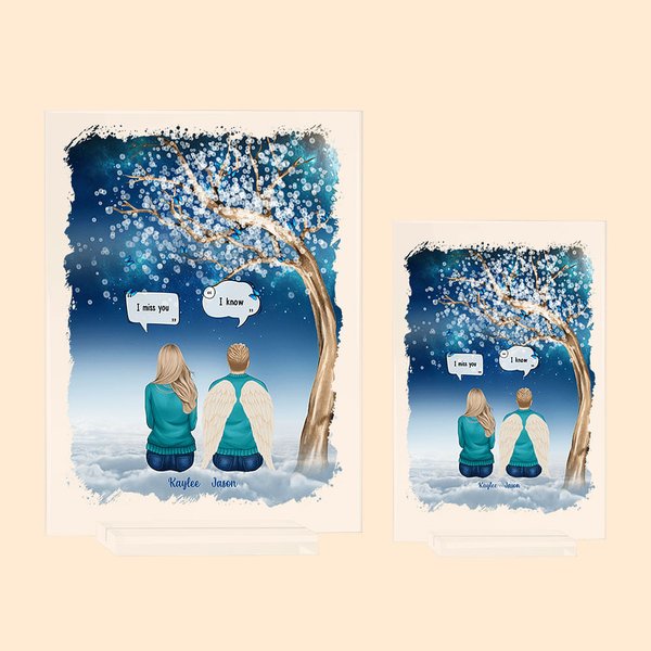 Gepersonaliseerde We Miss You I Know Acryl Plaque Kerst Herdenkings Cadeau voor familie Vrienden
