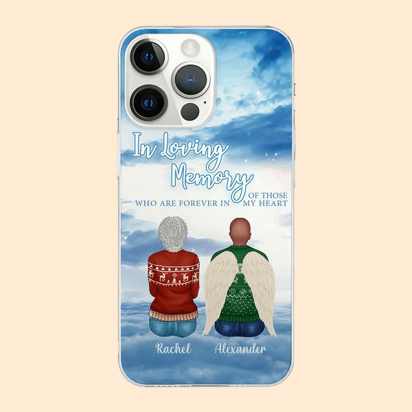 Personalisierte In liebevoller Erinnerung an diejenigen, die für immer in meinem Herzen sind IPhone Telefon Fall Weihnachten Gedenkgeschenk für Famili