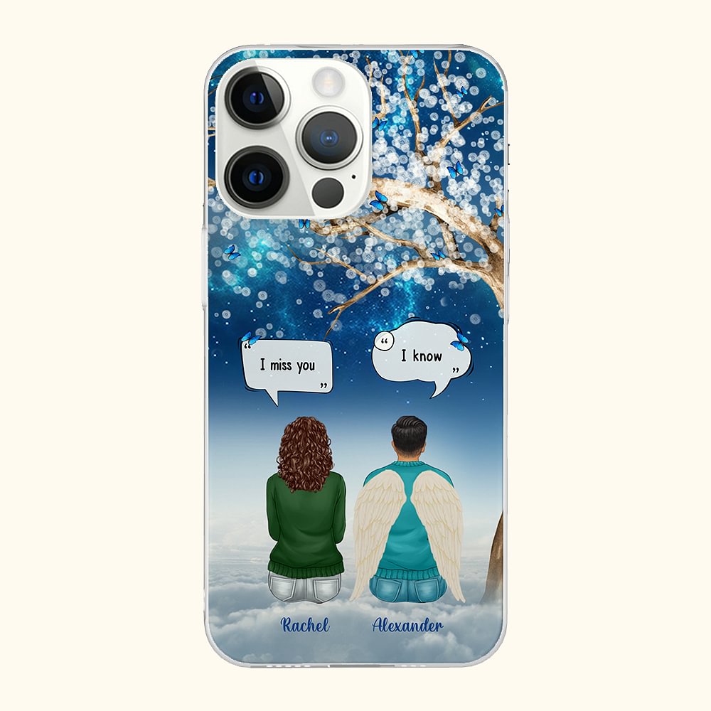 Etui de téléphone portable personnalisé We Miss You We Know Cadeau de Noël pour les amis et la famille