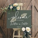 Personalized Bohemian Printable Wedding Welcome Sign Wedding Poster with Name and Date Wedding Gift for Newlyweds Couple